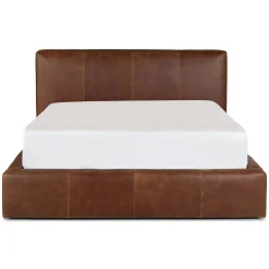 Cigar Queen Leather Storage Bed - Rawhide Brown