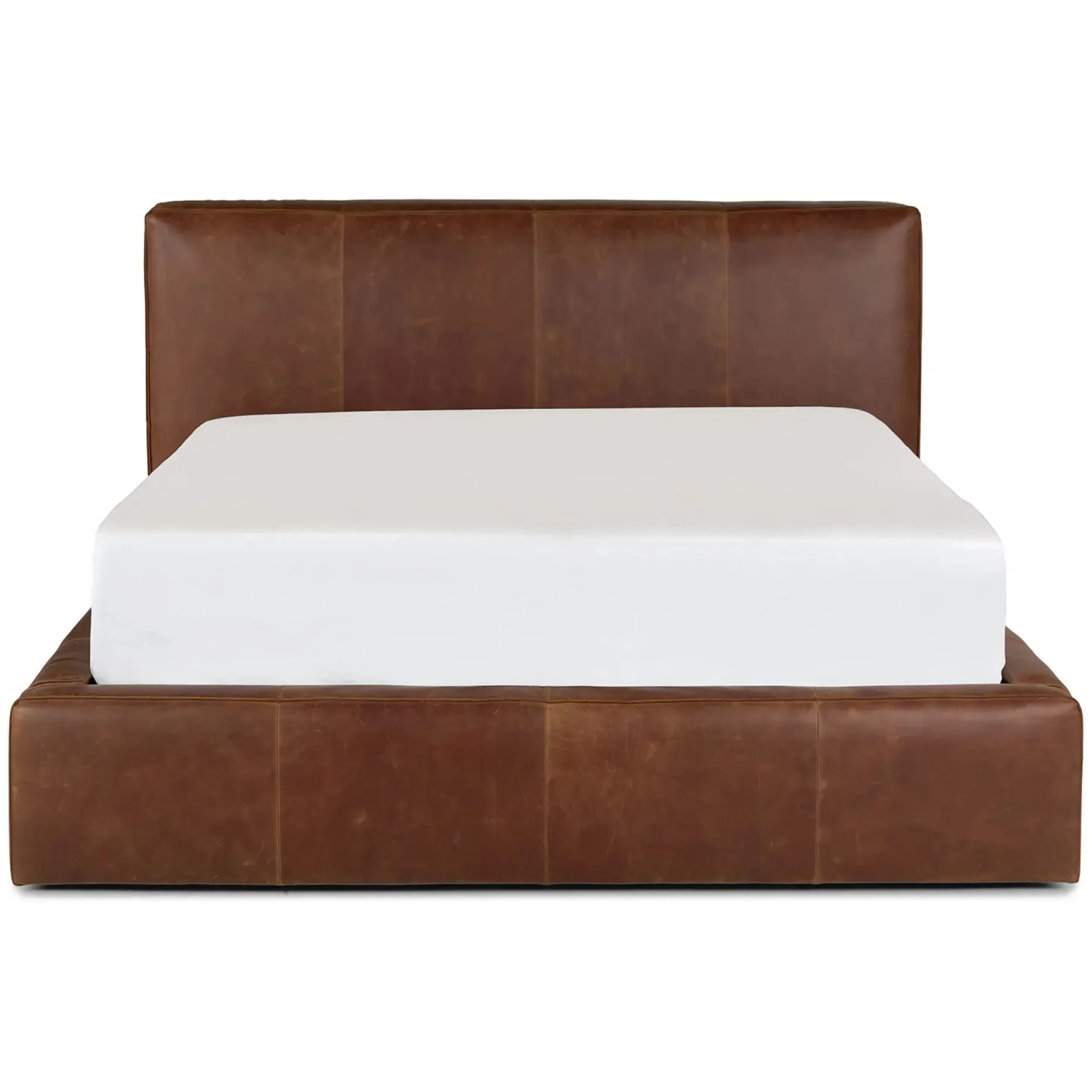 Cigar Queen Leather Storage Bed - Rawhide Brown