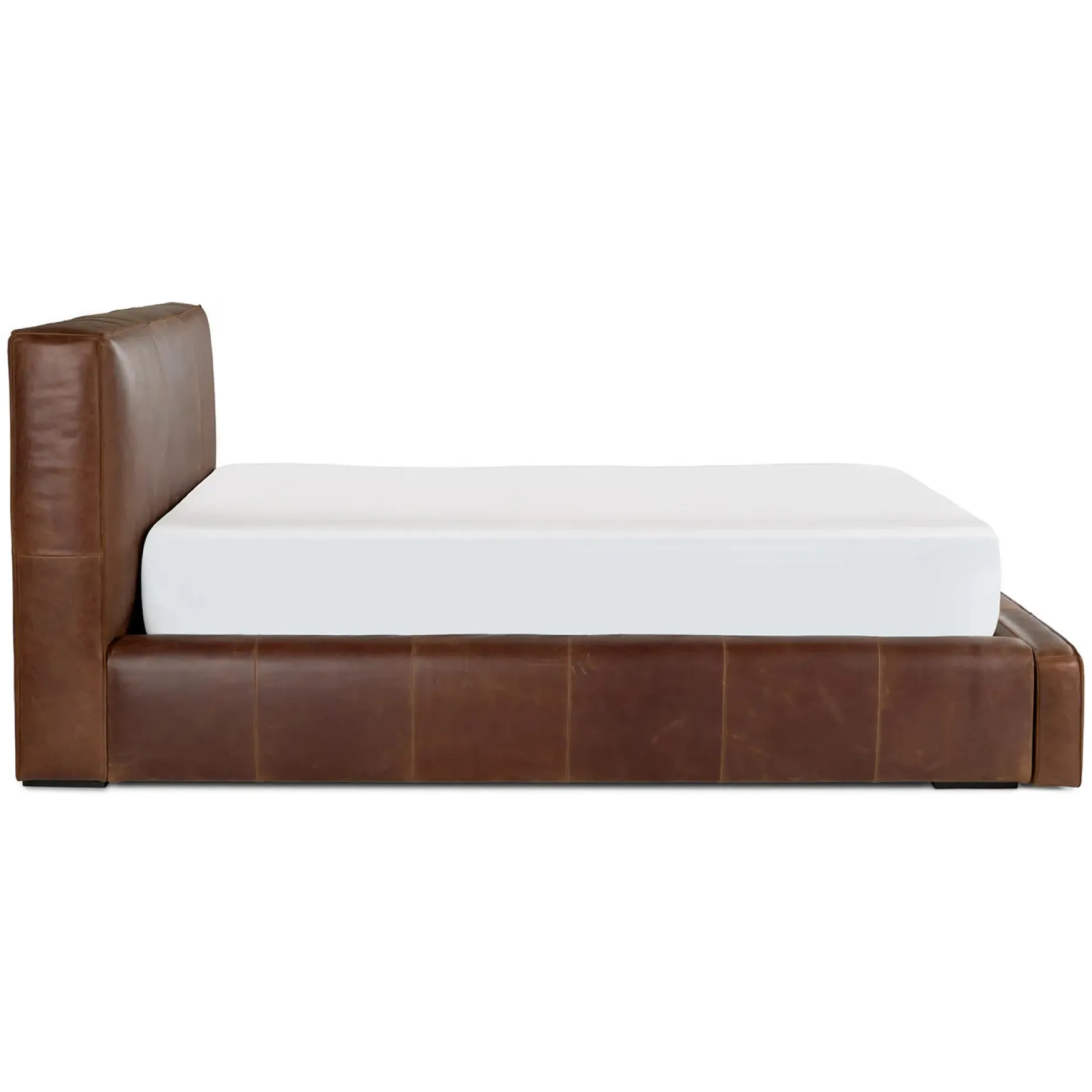 Cigar Queen Leather Storage Bed - Rawhide Brown