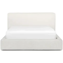Cigar Queen Upholstered Storage Bed - Ankara Ivory