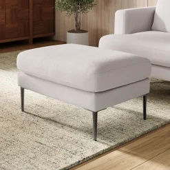 Cillian 33" Ottoman - Ratine Ivory