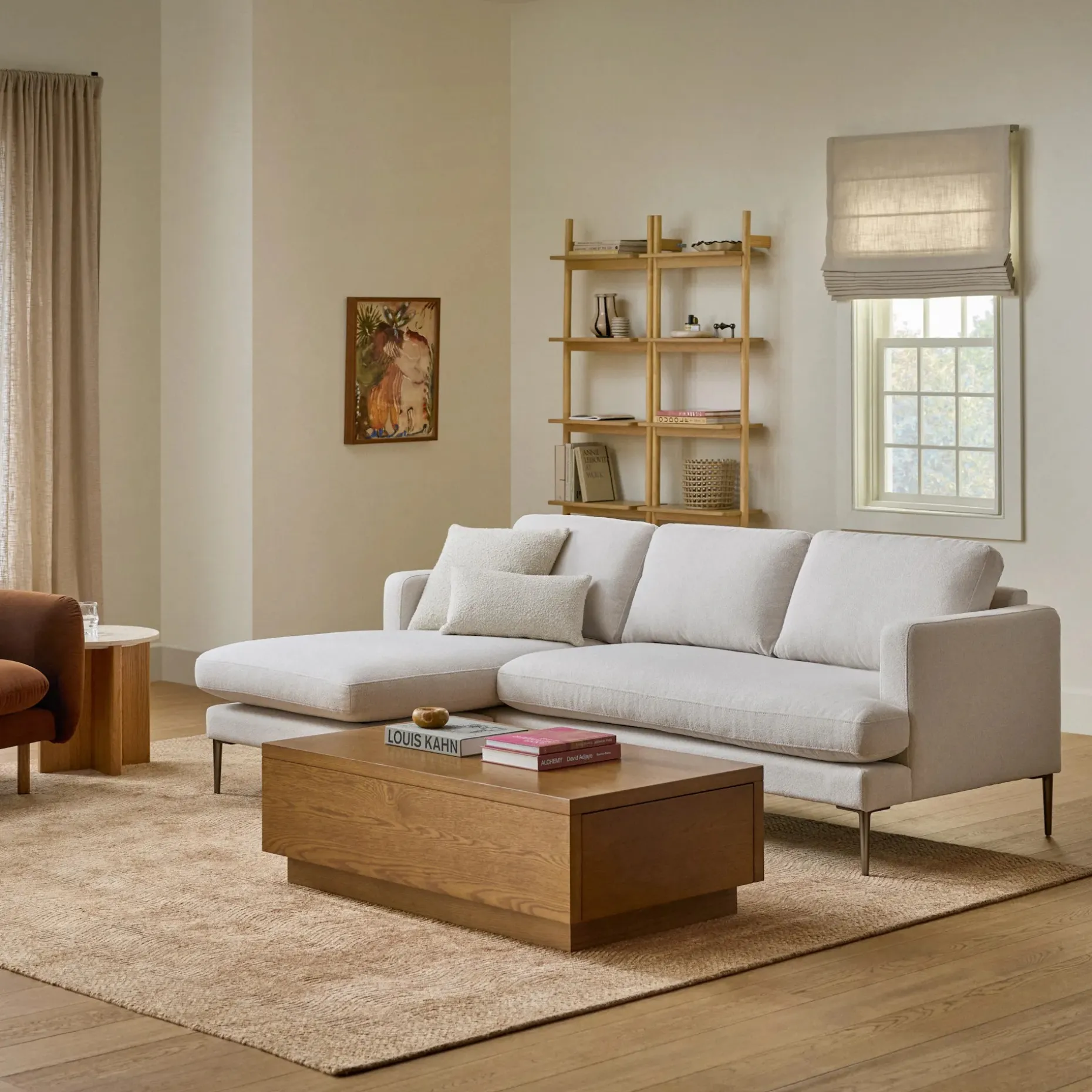 Cillian 93" Reversible Sectional - Ratine Ivory
