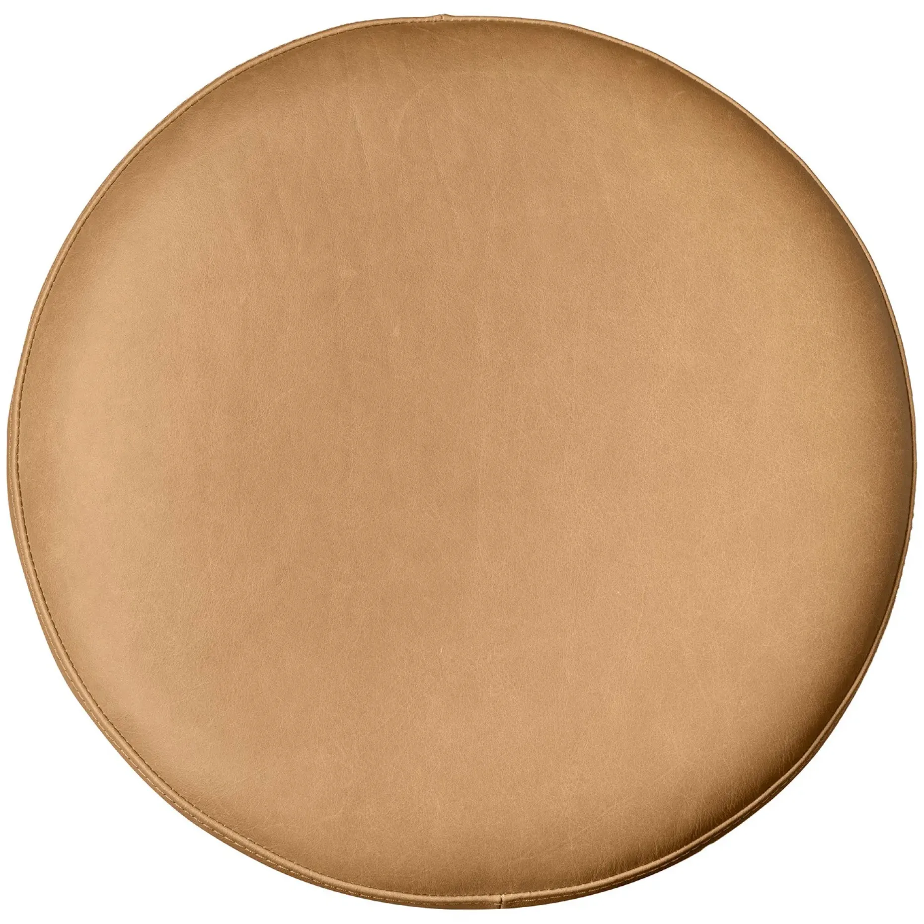 Cilo 16" Leather Ottoman - Charme Tan