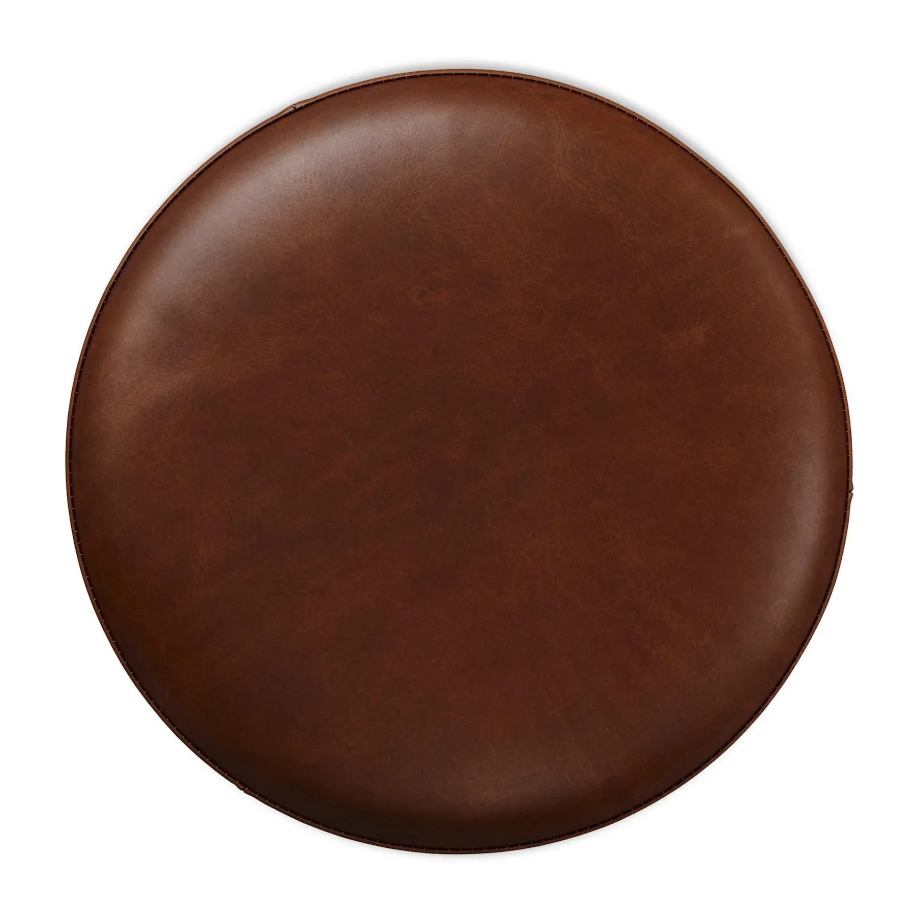 Cilo 16" Leather Ottoman - Indiana Brown