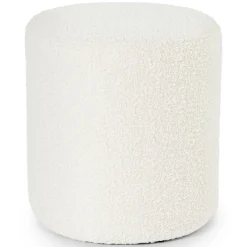 Cilo 16" Ottoman - Ivory Bouclé