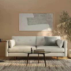 Clarus 31.5" Glass Coffee Table - Walnut