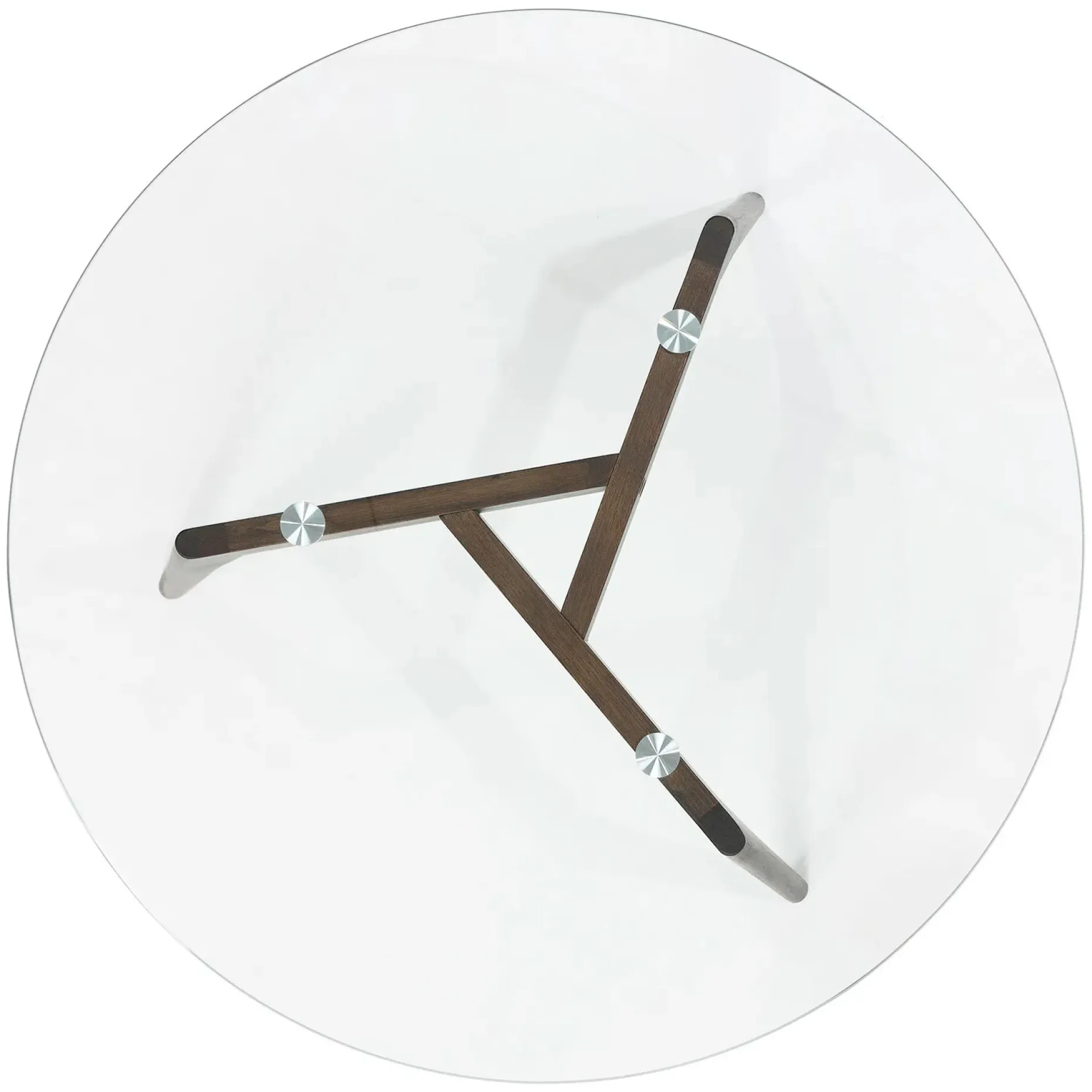 Clarus 31.5" Glass Coffee Table - Walnut