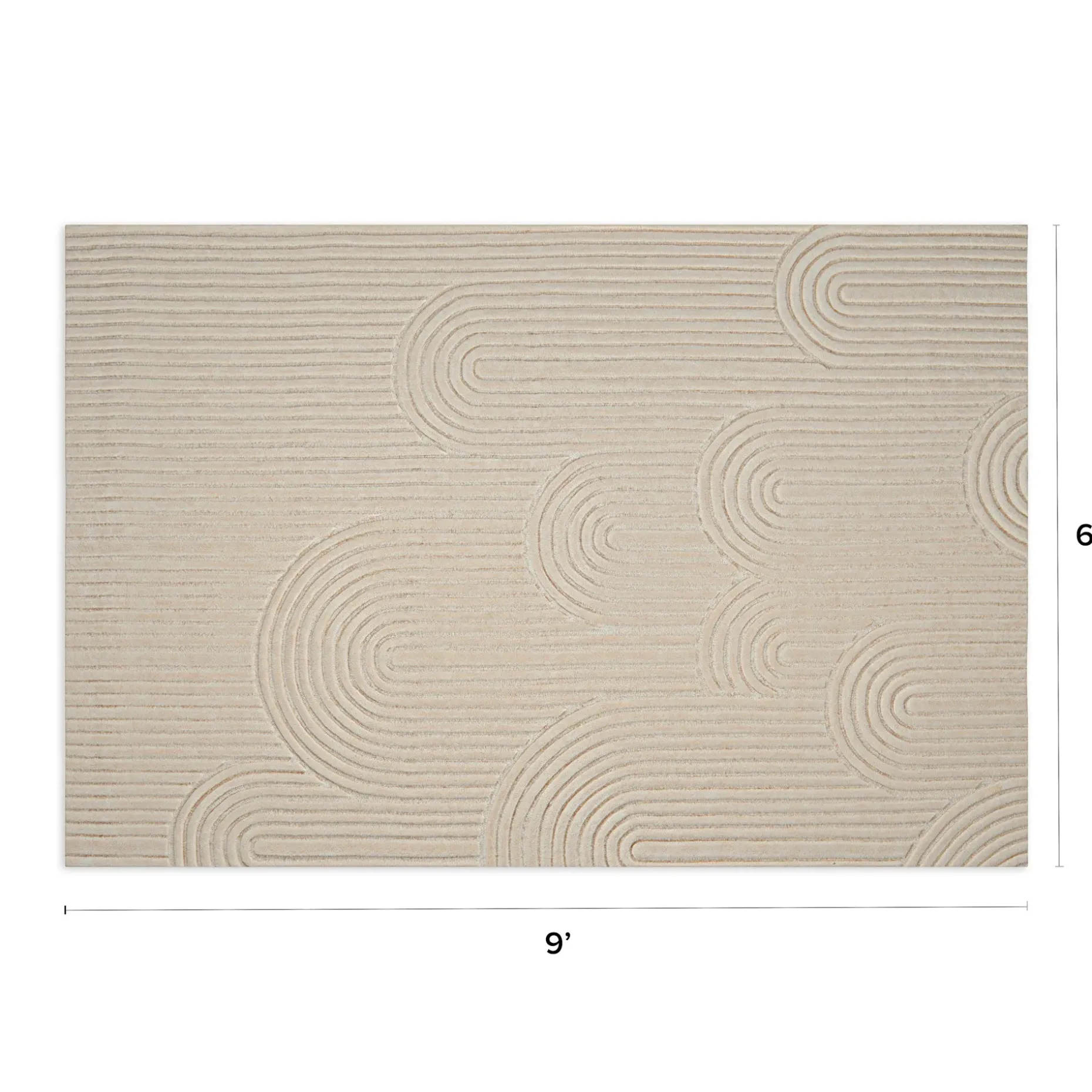 Clem 6 x 9 Wool Rug - Arch Cream