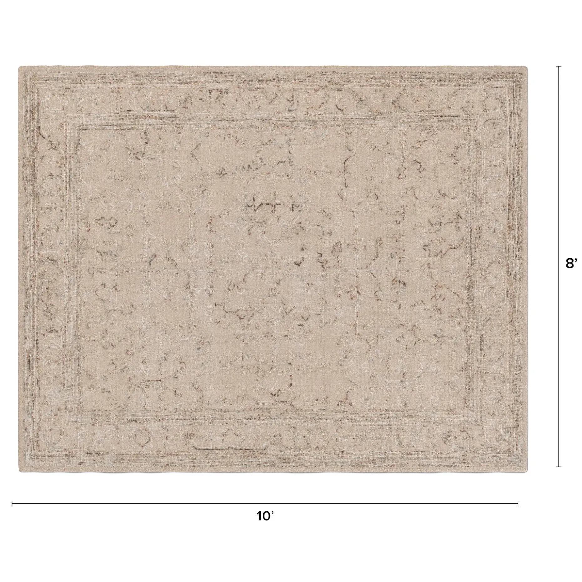 Cleo 8 x 10 Wool Rug - Ivory Multi