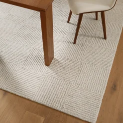 Clyde 8 x 10 Wool Rug - Textured Ivory
