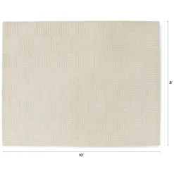 Clyde 8 x 10 Wool Rug - Textured Ivory