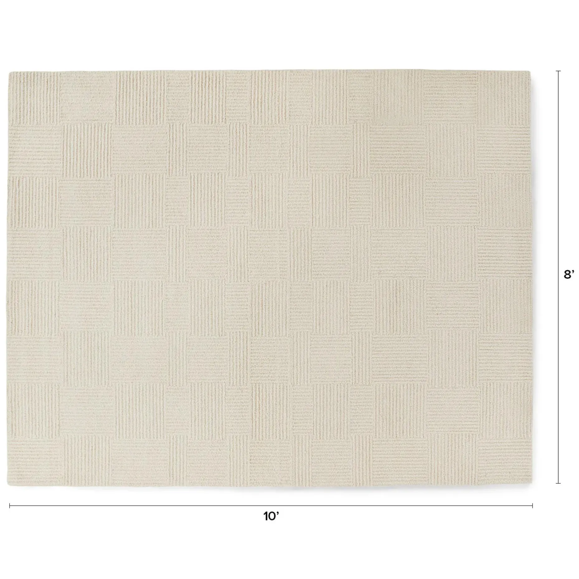 Clyde 8 x 10 Wool Rug - Textured Ivory