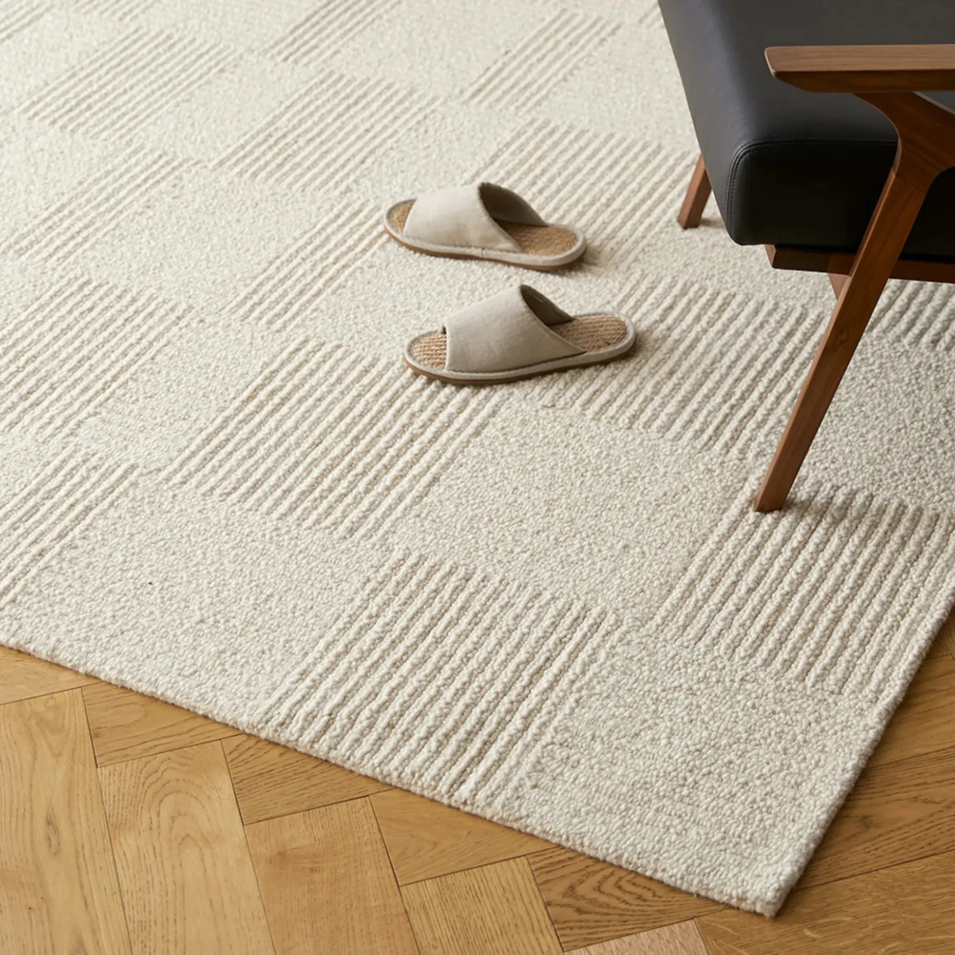 Clyde 9 x 12 Wool Rug - Textured Ivory