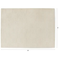 Clyde 9 x 12 Wool Rug - Textured Ivory