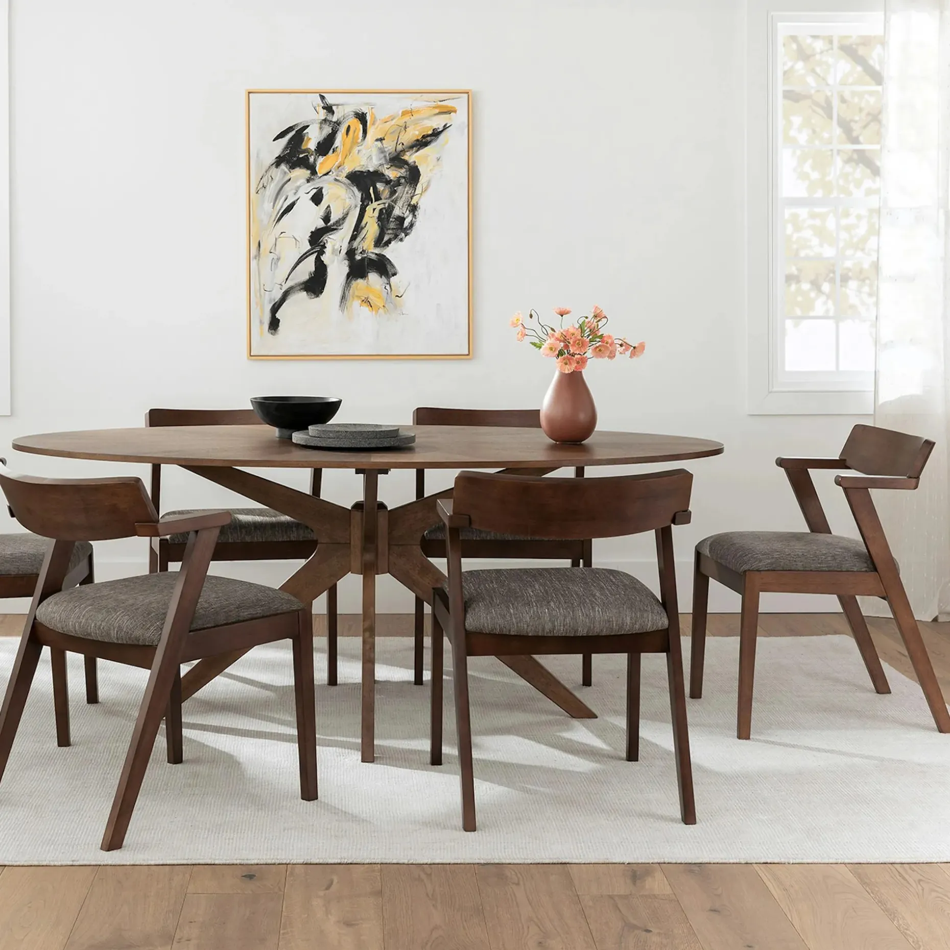 Conan 75" Oval Dining Table - Oak