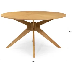 Conan 54" Round Dining Table - Oak