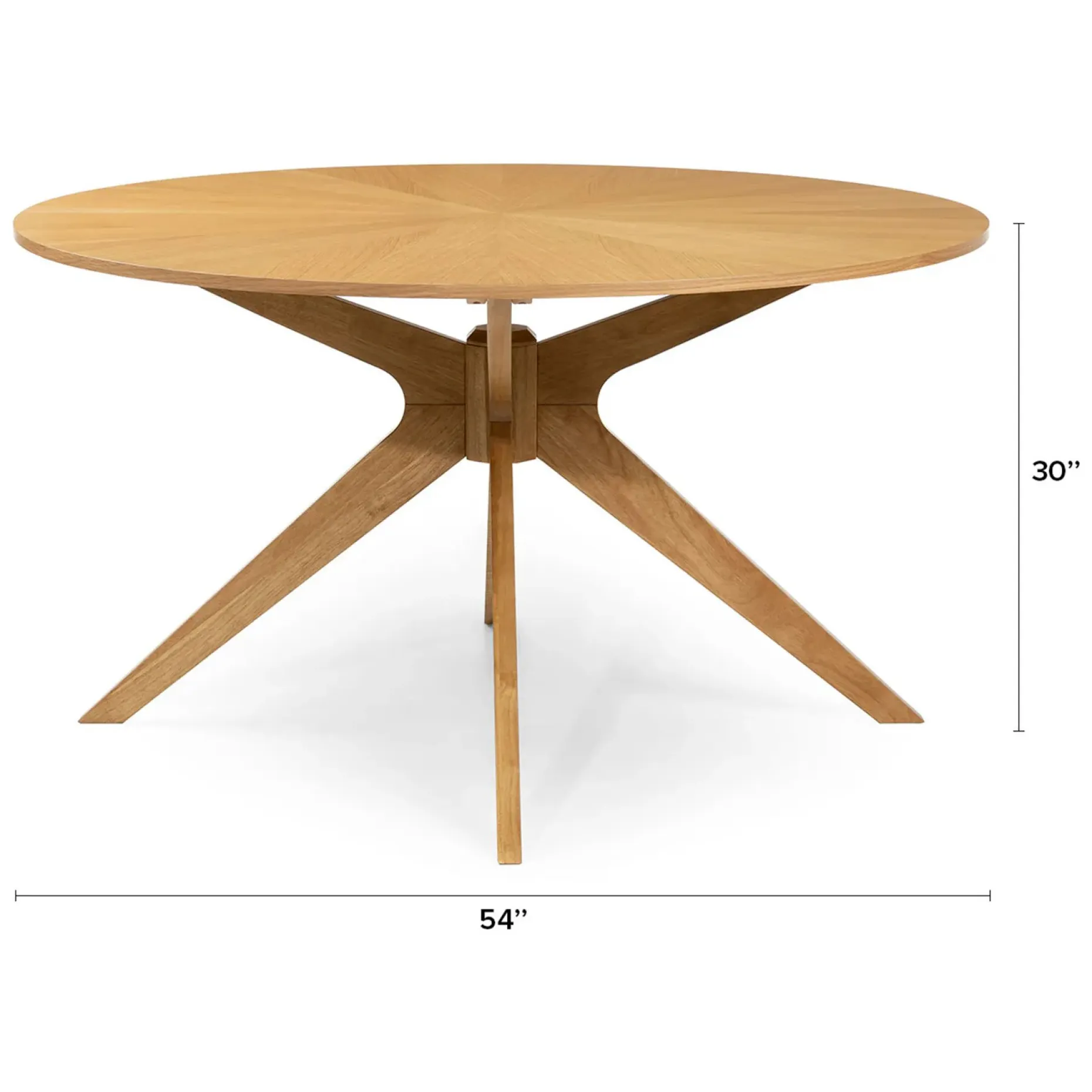 Conan 54" Round Dining Table - Oak
