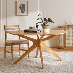 Conan 54" Round Dining Table - Oak
