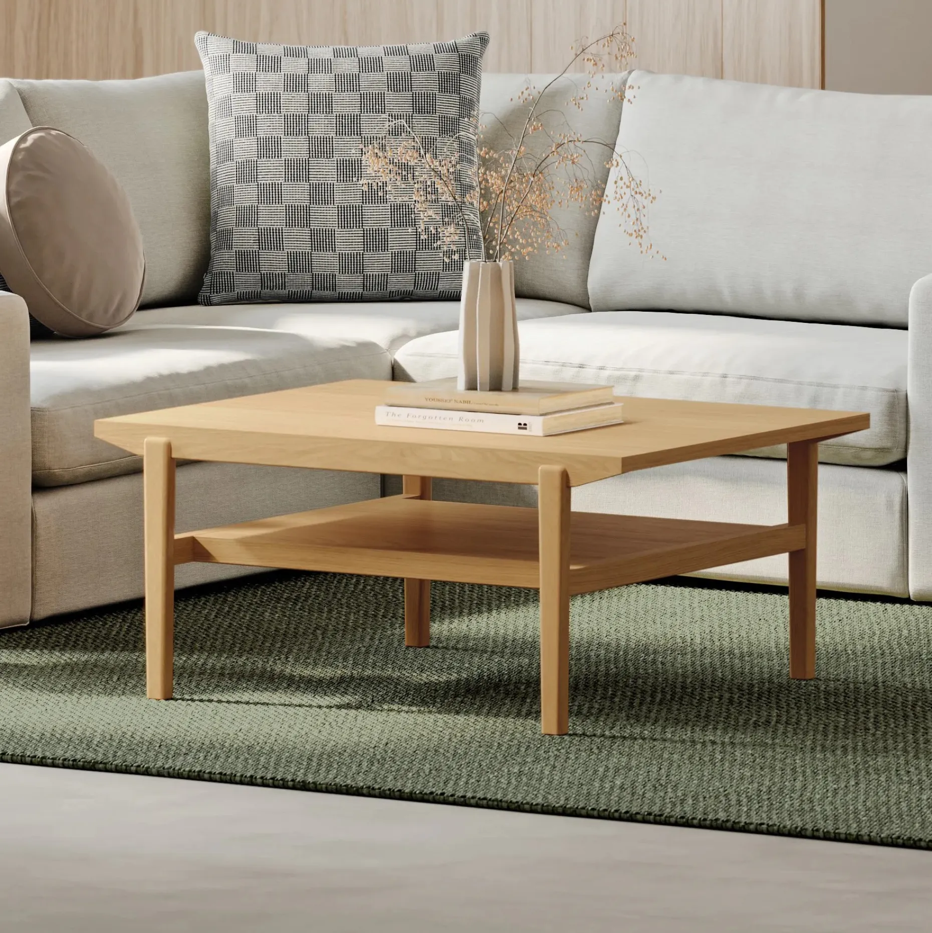 Cooper 35.5" Coffee Table - Natural Oak