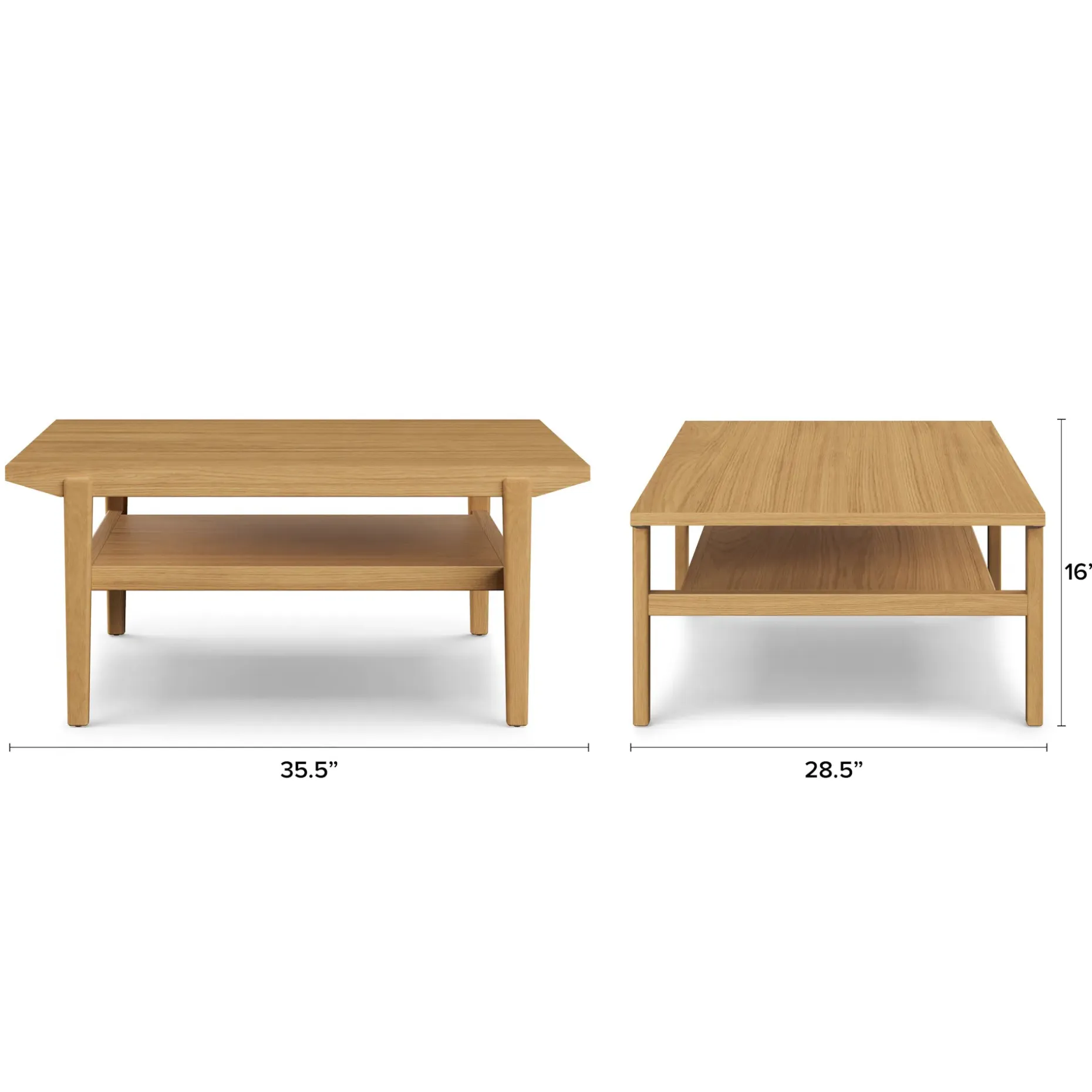 Cooper 35.5" Coffee Table - Natural Oak