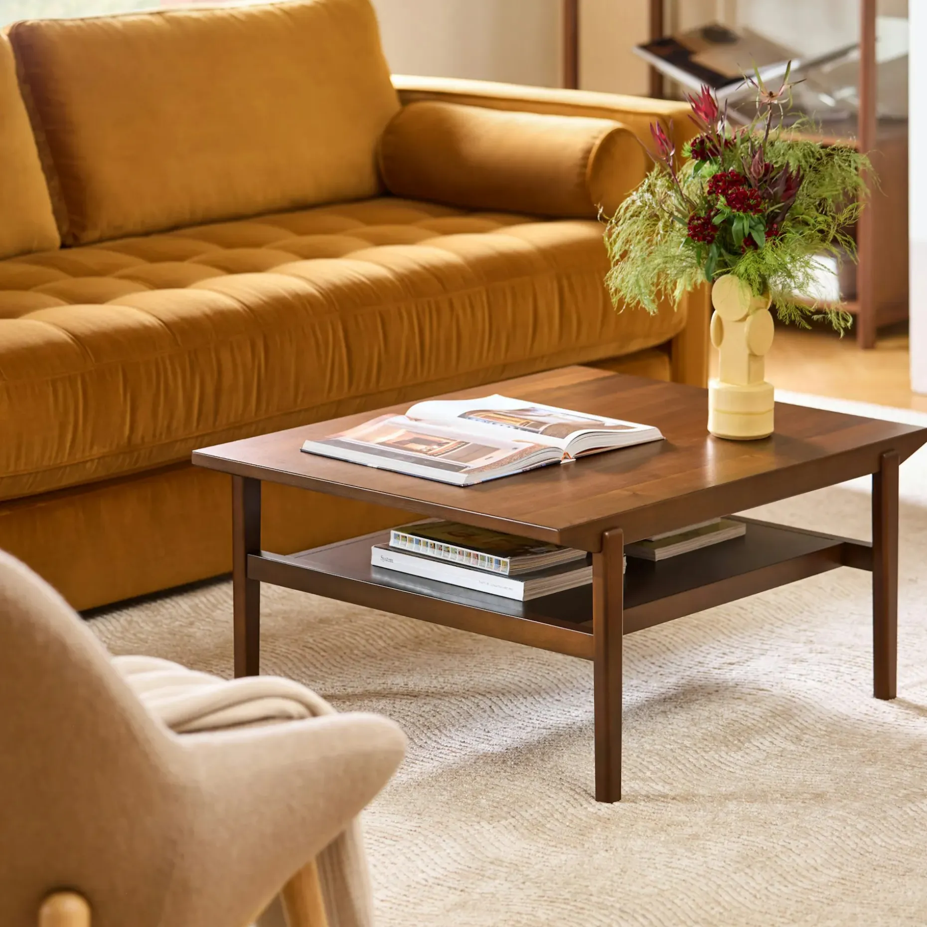 Cooper 35.5" Coffee Table - Walnut