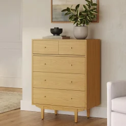 Cooper 5-Drawer Chest - Natural Oak