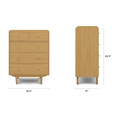 Cooper 5-Drawer Chest - Natural Oak
