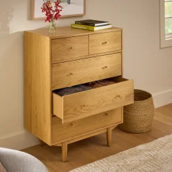 Cooper 5-Drawer Chest - Natural Oak