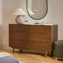 Cooper 6-Drawer Double Dresser - Walnut