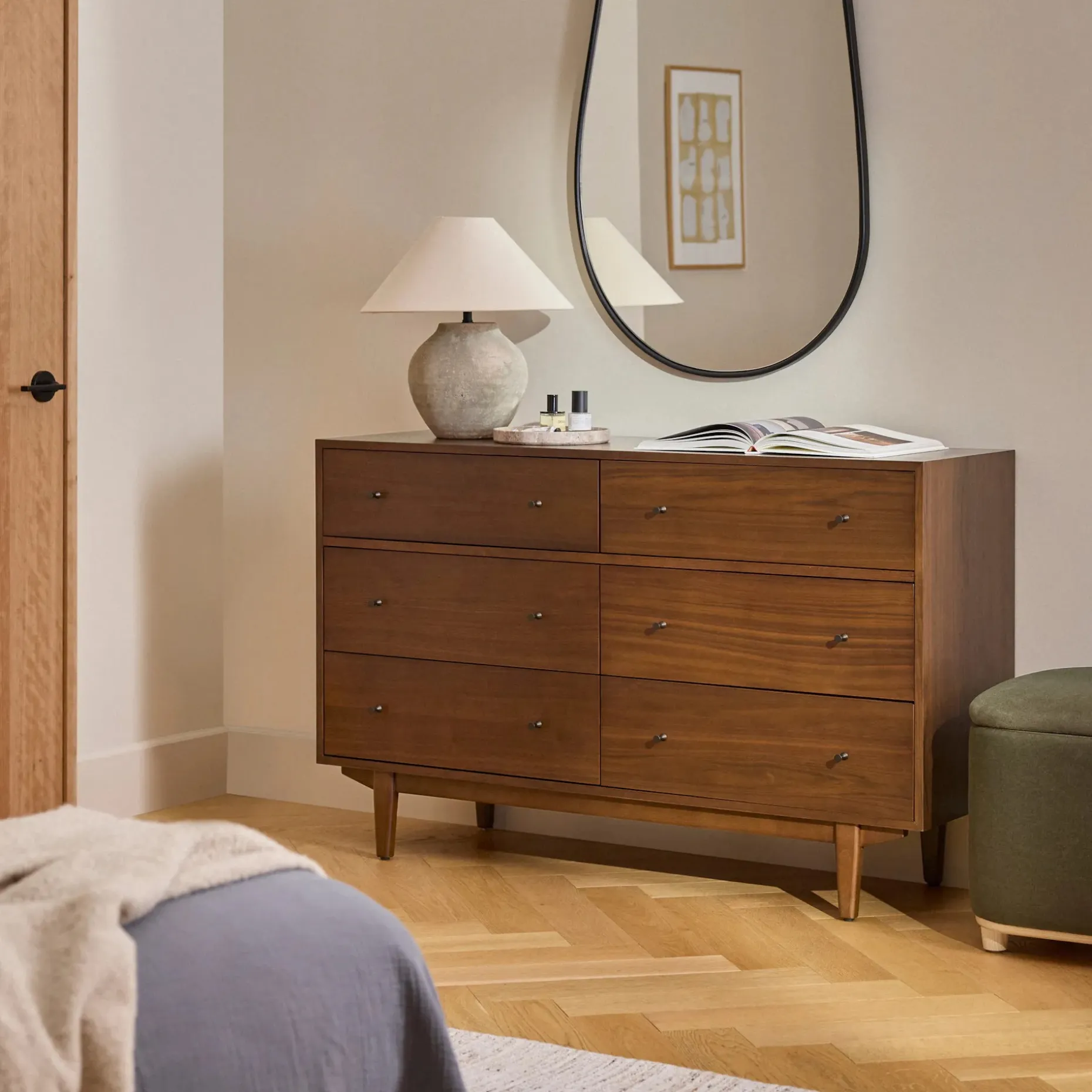 Cooper 6-Drawer Double Dresser - Walnut