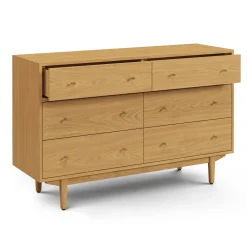 Cooper 6-Drawer Double Dresser - Natural Oak