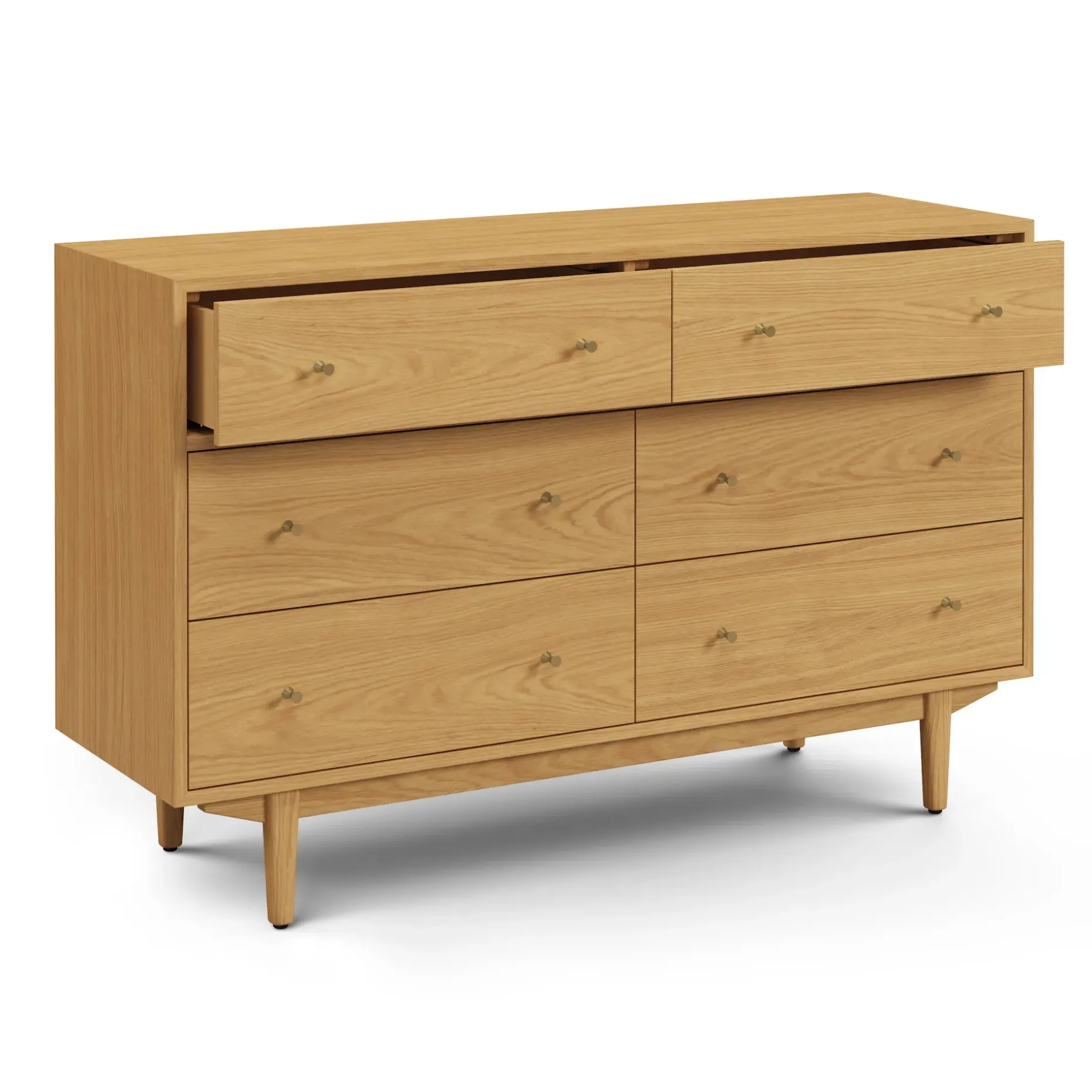 Cooper 6-Drawer Double Dresser - Natural Oak
