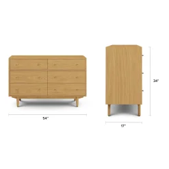 Cooper 6-Drawer Double Dresser - Natural Oak