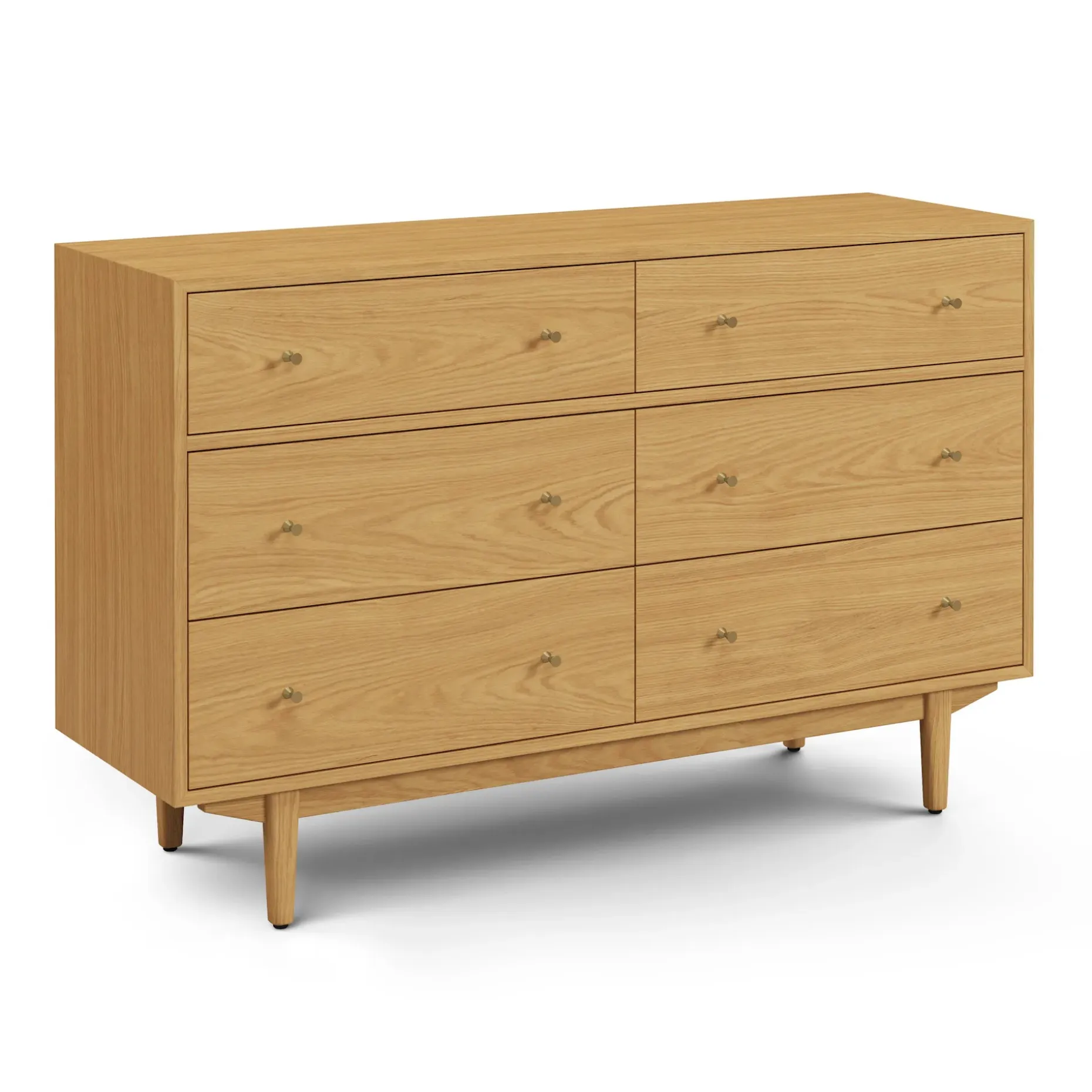Cooper 6-Drawer Double Dresser - Natural Oak