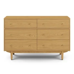Cooper 6-Drawer Double Dresser - Natural Oak