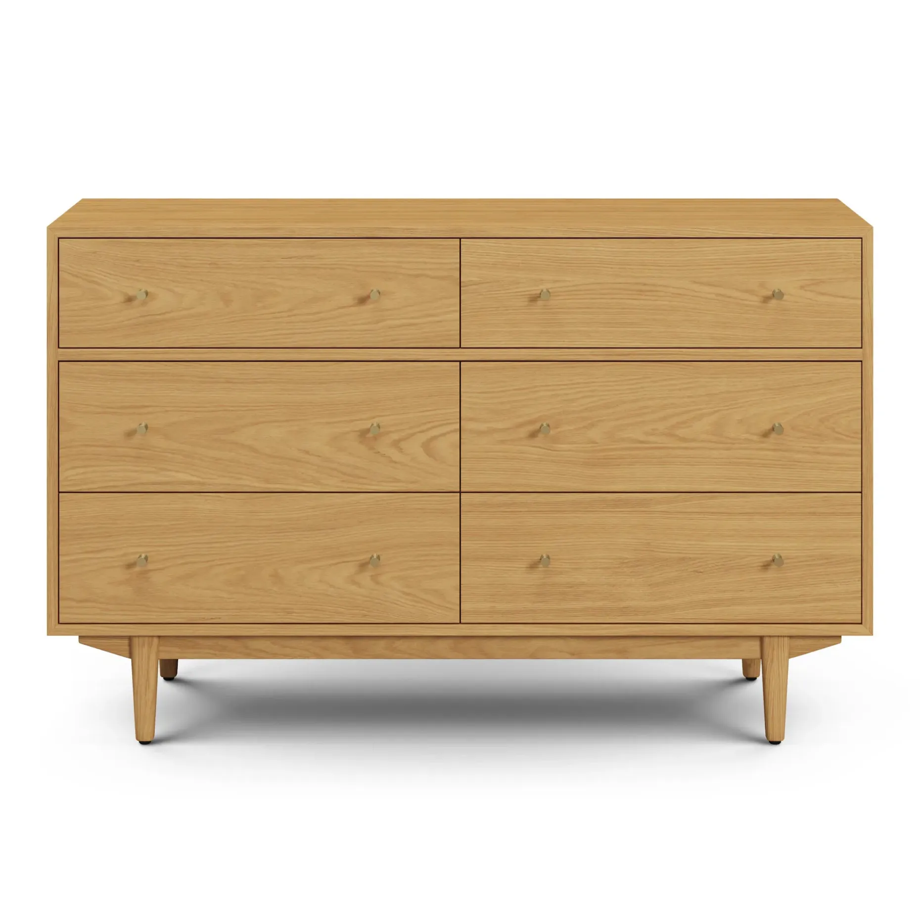 Cooper 6-Drawer Double Dresser - Natural Oak