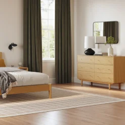 Cooper 6-Drawer Double Dresser - Natural Oak