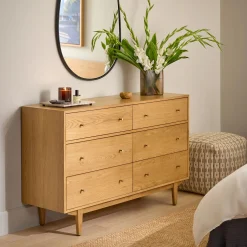 Cooper 6-Drawer Double Dresser - Natural Oak