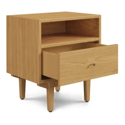 Cooper 1-Drawer Nightstand - Natural Oak
