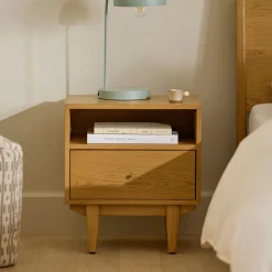 Cooper 1-Drawer Nightstand - Natural Oak