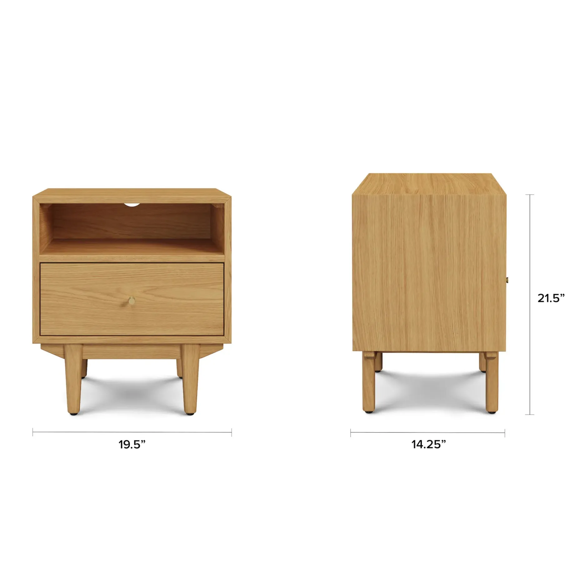 Cooper 1-Drawer Nightstand - Natural Oak