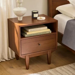 Cooper 1-Drawer Nightstand - Walnut