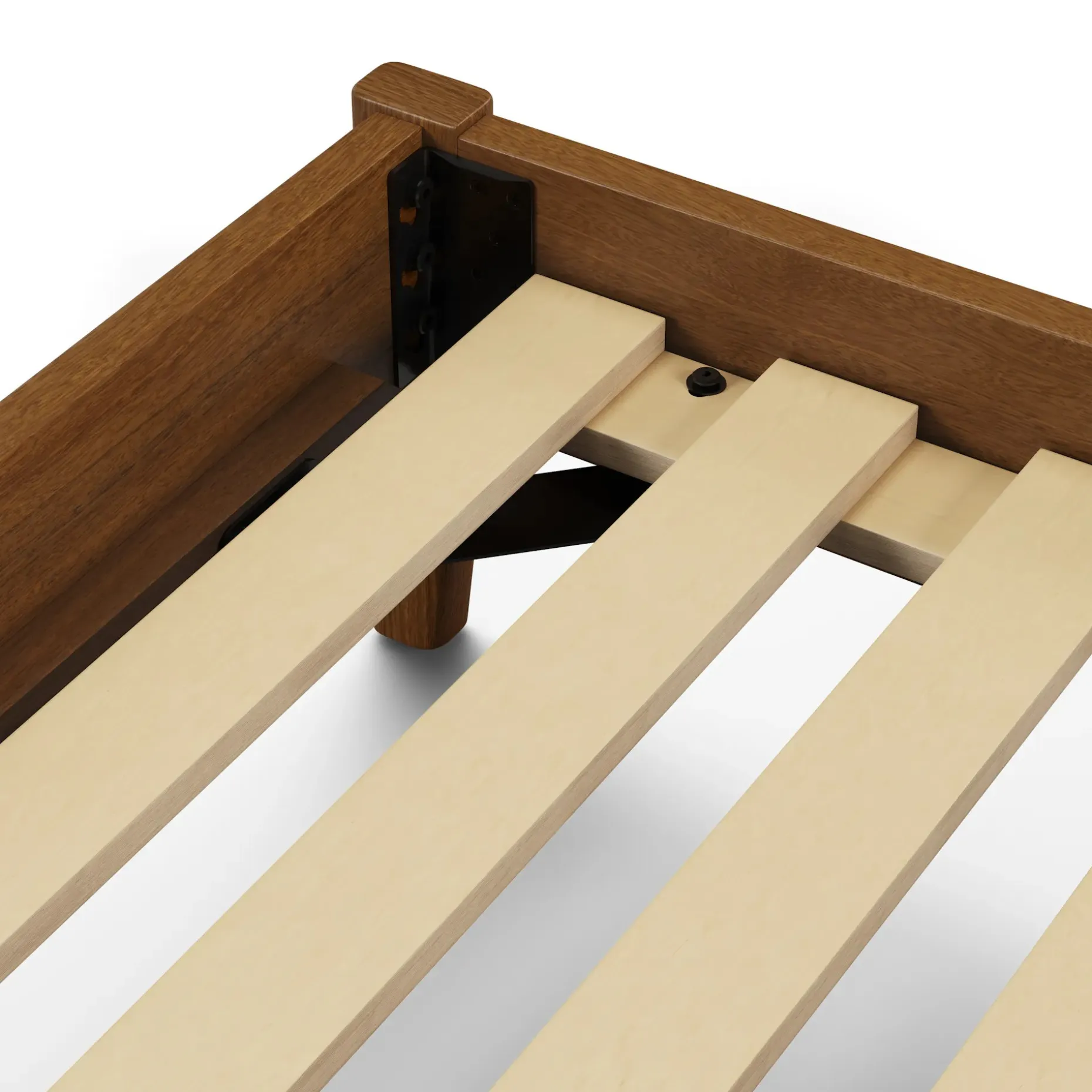 Cooper King Low Profile Bed - Walnut