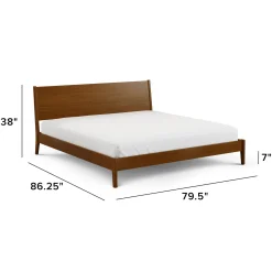 Cooper King Low Profile Bed - Walnut