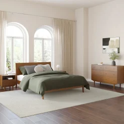 Cooper Queen Low Profile Bed - Walnut