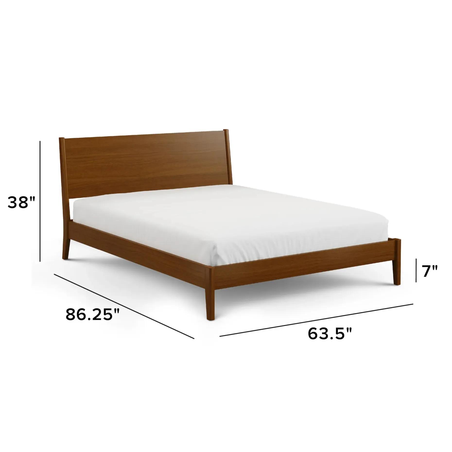 Cooper Queen Low Profile Bed - Walnut