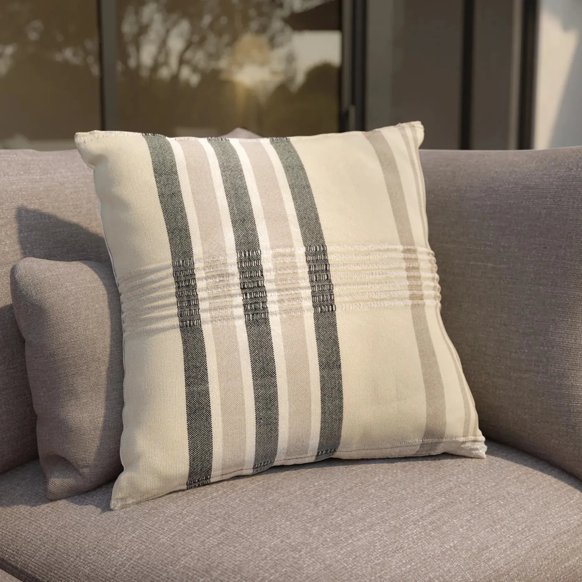 Cora Indoor/Outdoor Pillow - Sand Beige