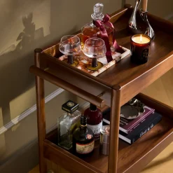 Cotu Bar Cart - Walnut