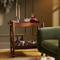 Cotu Bar Cart - Walnut