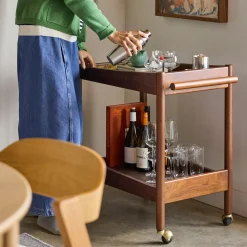 Cotu Bar Cart - Walnut